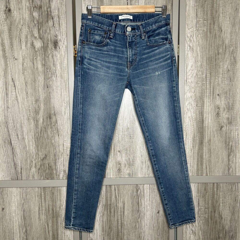 Moussy Vintage SAAB Tapered Jeans Blue Made in Japan Size 27